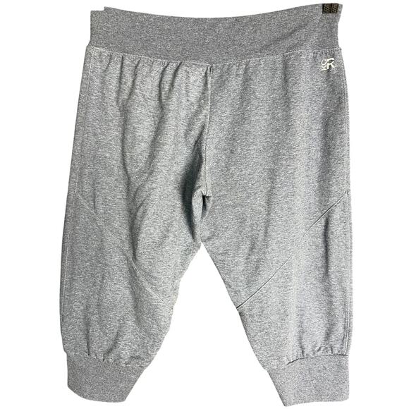 Women's Kenneth Cole Reaction Gray Cropped Sweatpants Active Loungewear XL - Picture 4 of 5